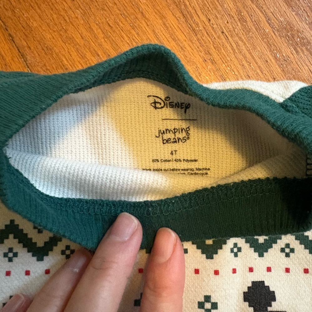 Disney Kids Mickey Mouse Sweater Trio - Gray, Cream, Green - Picture 6 of 7